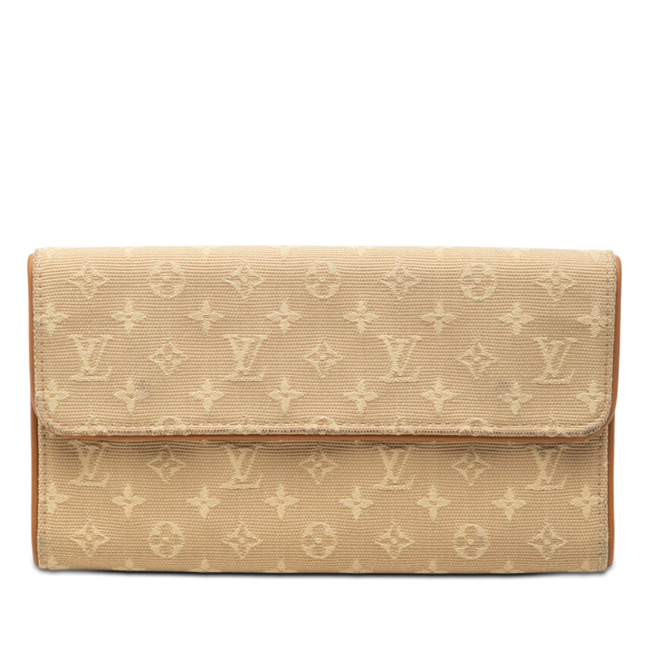 Louis Vuitton Monogram Mini Lin Porte Tresor International Portefeuille