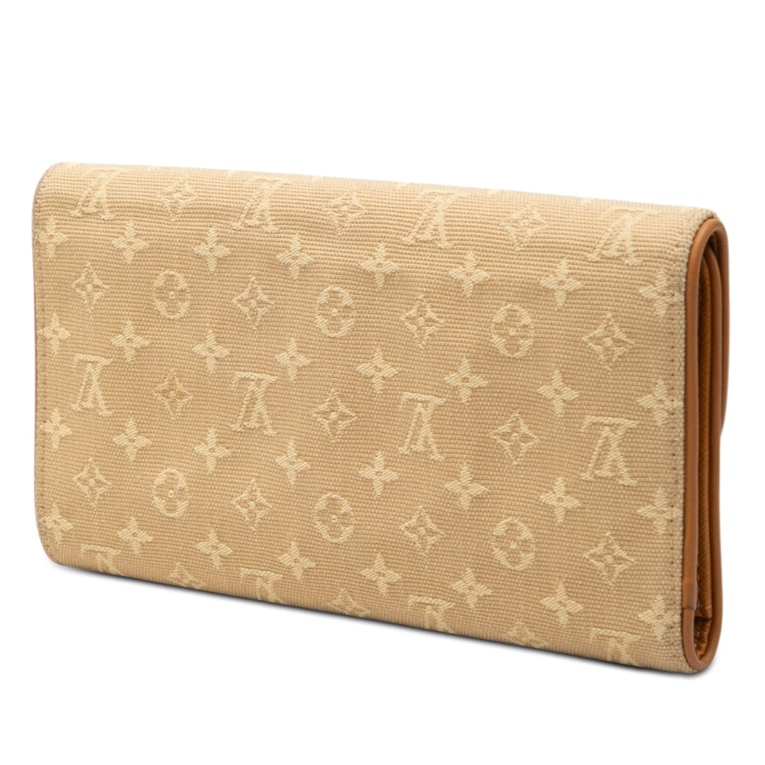 Louis Vuitton Monogram Mini Lin Porte Tresor International Portefeuille