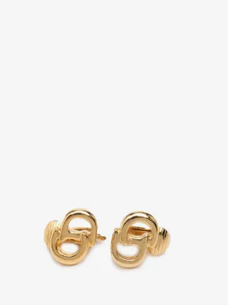 Dior Boucles d'oreilles à clip plaquées or avec logo CD