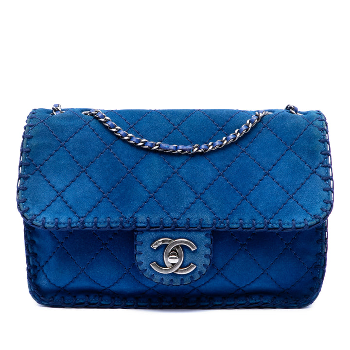 Chanel Medium CC Matelassé Daim Whipstitch Simple rabat