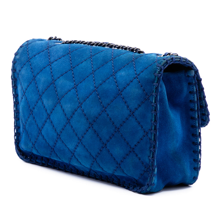 Chanel Medium CC Matelassé Daim Whipstitch Simple rabat