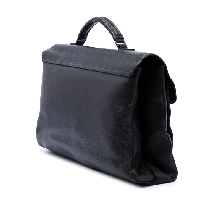 Intrecciato à finitions Business Sac nappa Noir