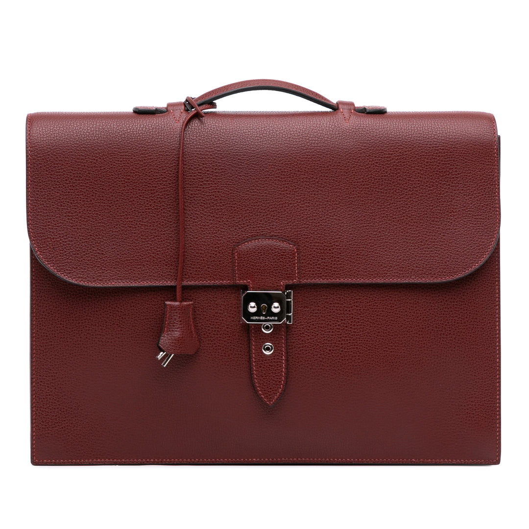Hermès Togo Sac A Depeches 38 Rouge – GABY PARIS Authentique