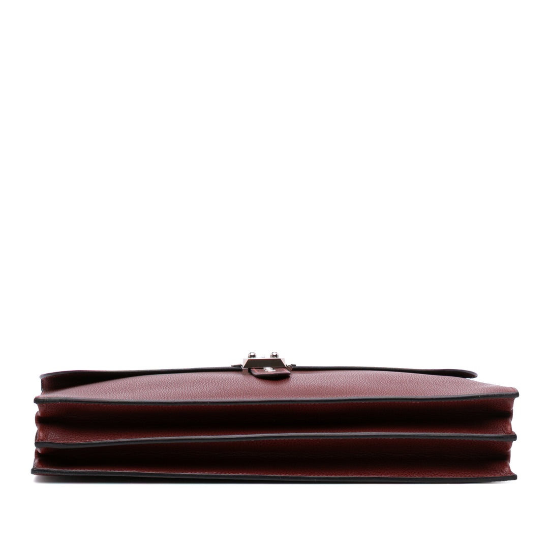 Hermès Togo Sac A Depeches 38 Rouge – GABY PARIS Authentique
