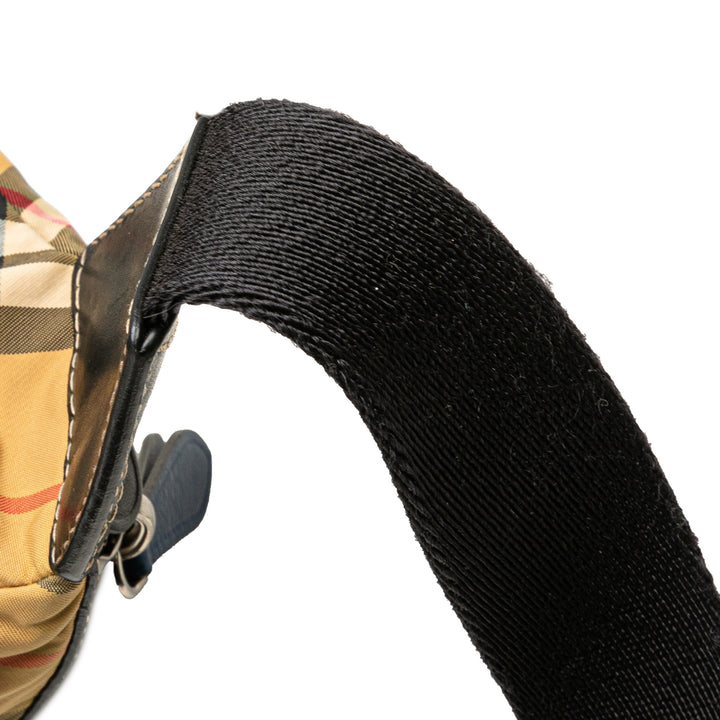 House Check Nylon Sonny Belt Bag Brown - Gaby Paris