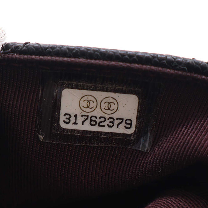 Chanel CC Matelassé Caviar Sunglasses Étui avec chaîne