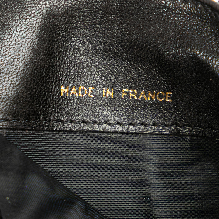 CC Caviar Trifold Wallet Black - Gaby Paris