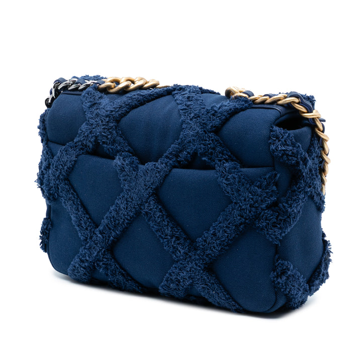 Chanel Medium Toile et Cotton 19 à rabat
