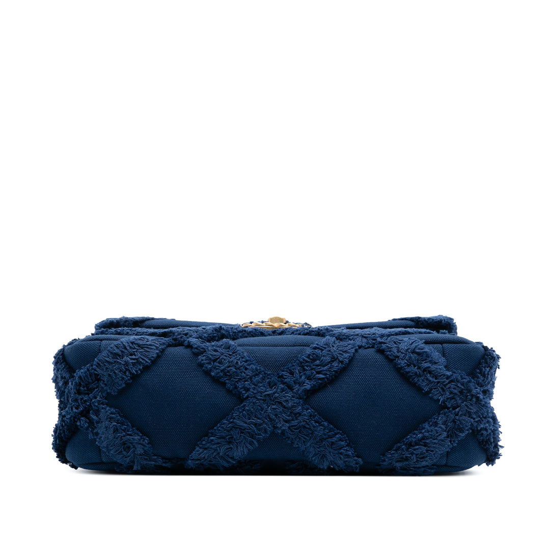 Chanel Medium Toile et Cotton 19 à rabat