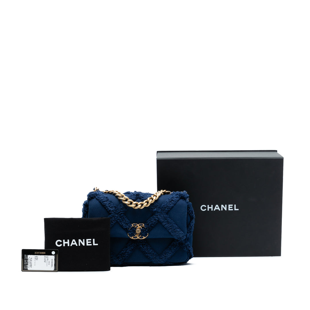 Chanel Medium Toile et Cotton 19 à rabat