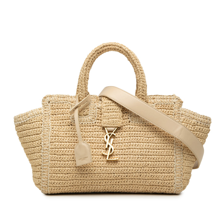 Saint Laurent Baby Raffia Monogram Downtown Cabas