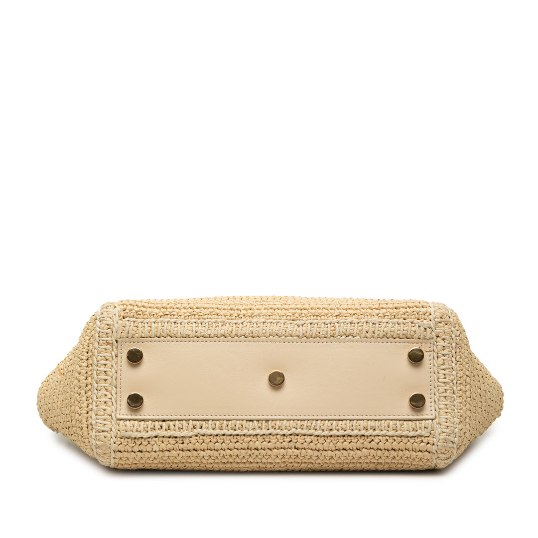 Saint Laurent Baby Raffia Monogram Downtown Cabas