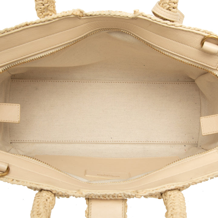Saint Laurent Baby Raffia Monogram Downtown Cabas