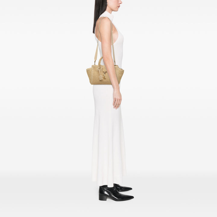 Saint Laurent Baby Raffia Monogram Downtown Cabas