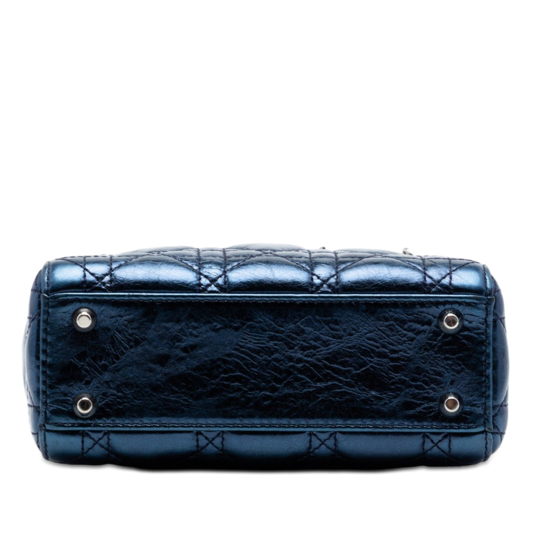Dior Mini Metallic Cuir de veau Cannage Lady Dior