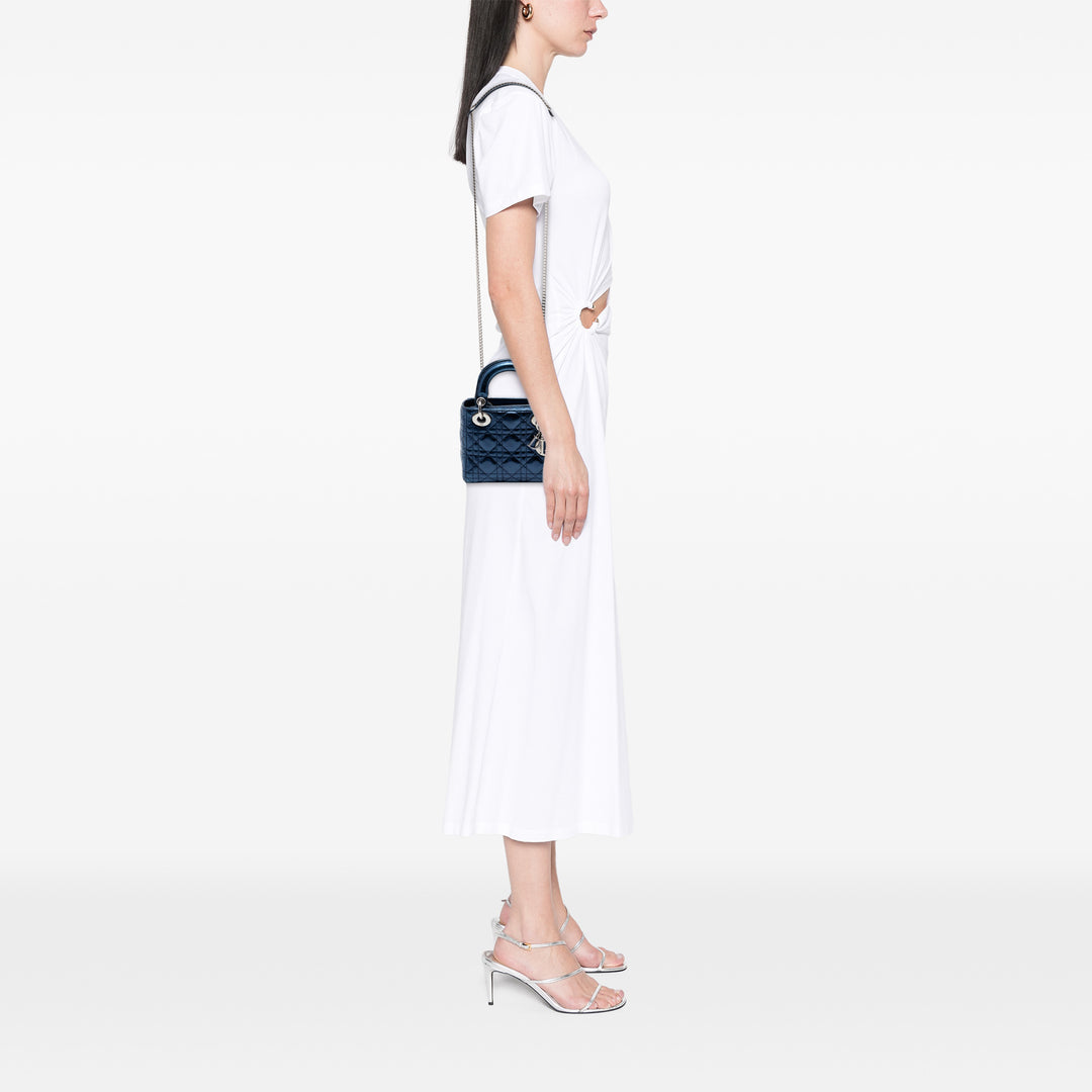 Dior Mini Metallic Cuir de veau Cannage Lady Dior