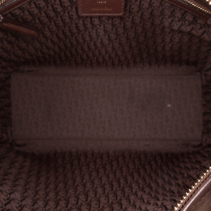 Lady Dior Cannage Grand Cuir d'agneau Marron
