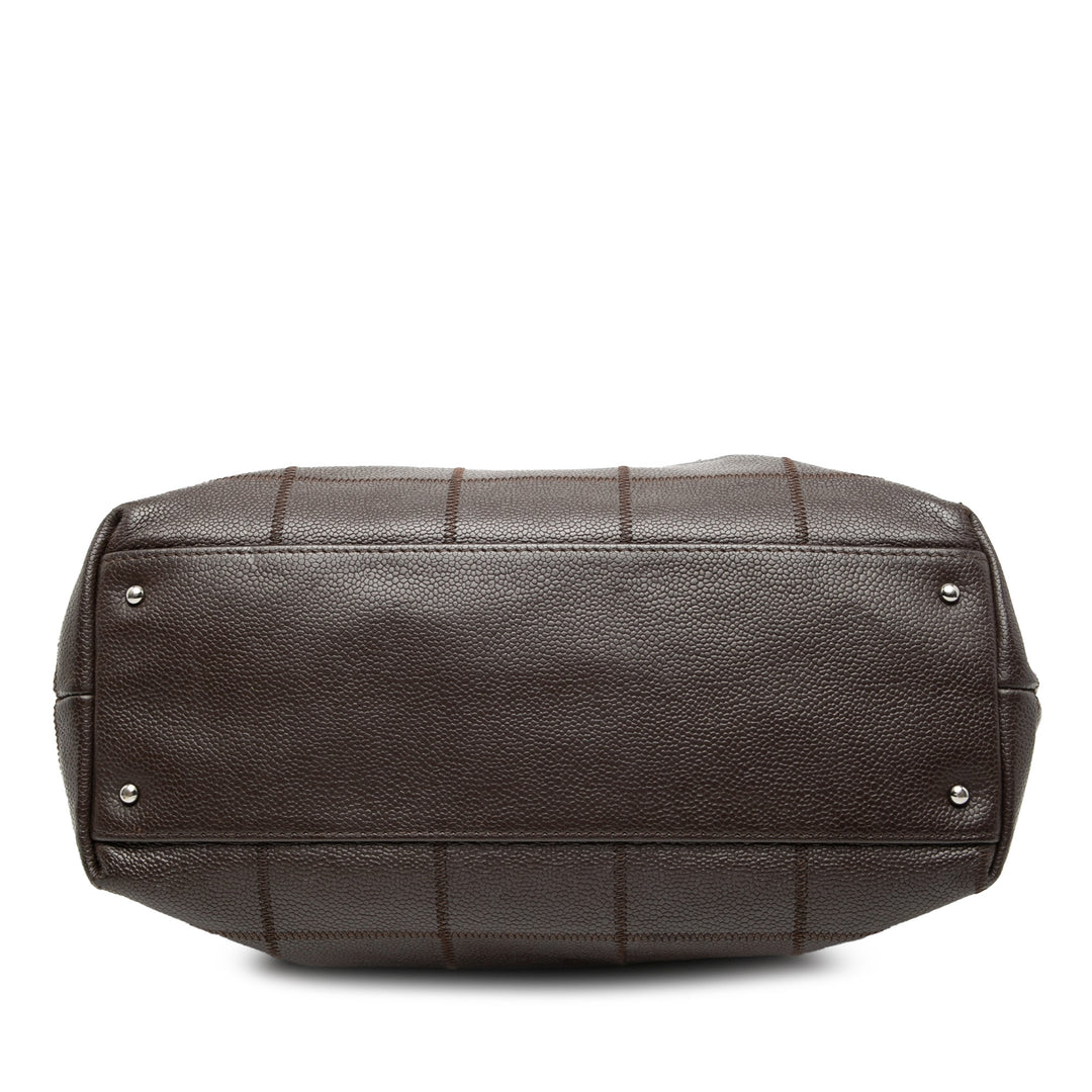 Chanel Chocolate Bar Surpiqué Caviar Cabas – GABY PARIS Authentique