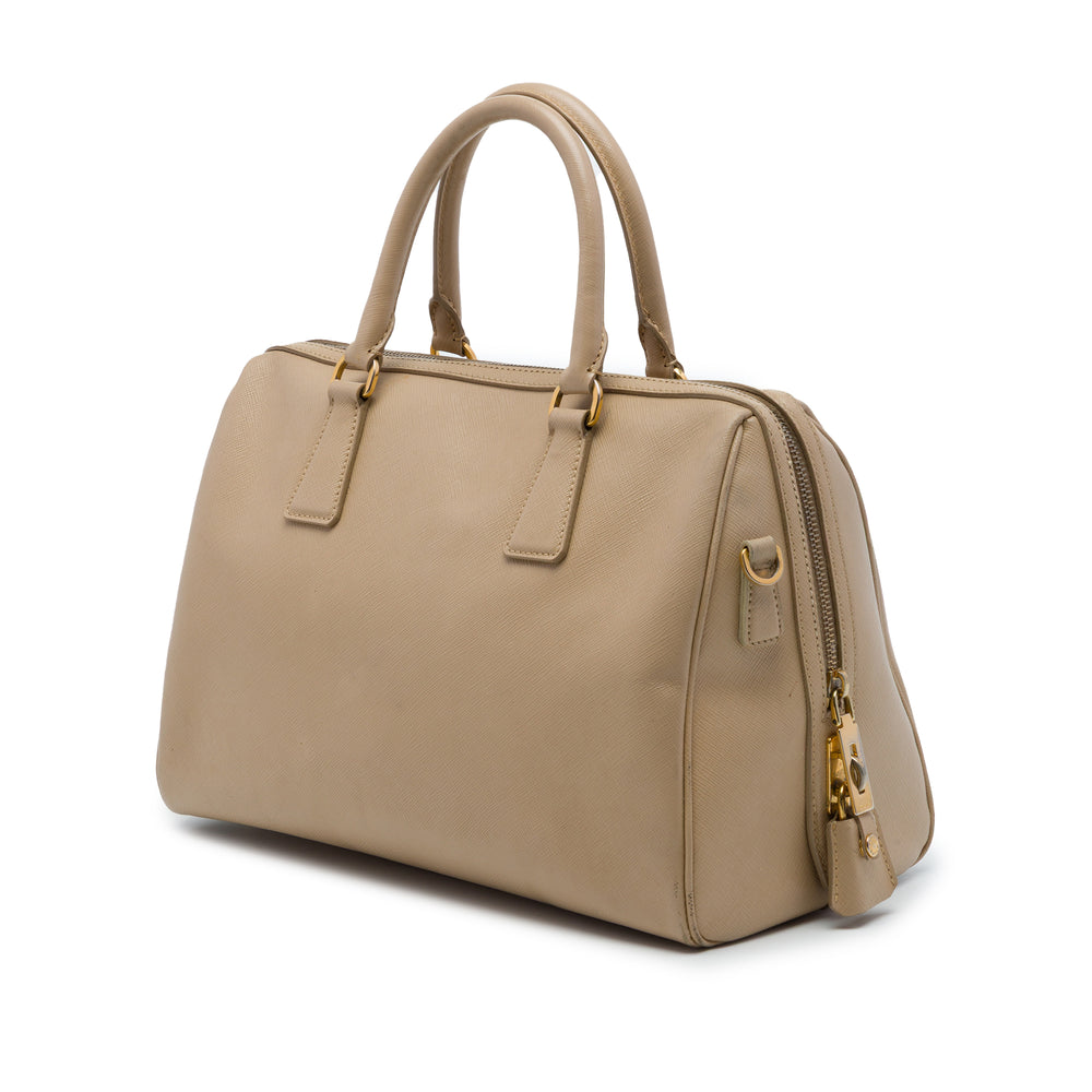Prada Lux Bowler Sac Saffiano Beige – vue 2 – GABY PARIS