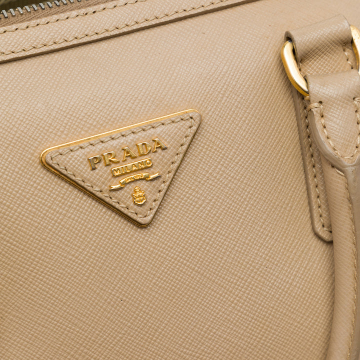 Prada Lux Bowler Sac Saffiano Beige – vue 5 – GABY PARIS