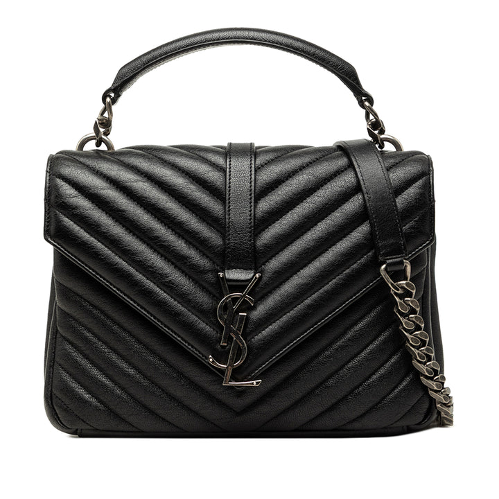 Saint Laurent Chevron College Sac Moyen Cuir de mouton