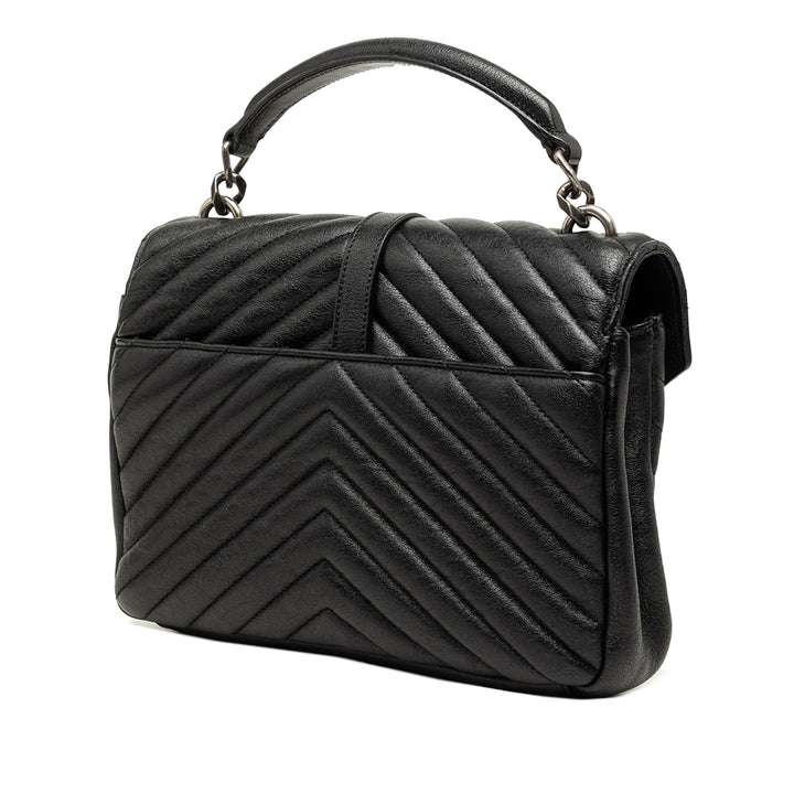 Saint Laurent Chevron College Sac Moyen Cuir de mouton