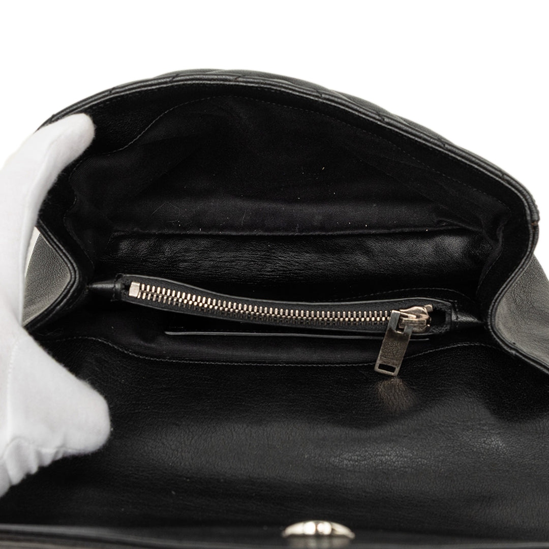 Saint Laurent Chevron College Sac Moyen Cuir de mouton