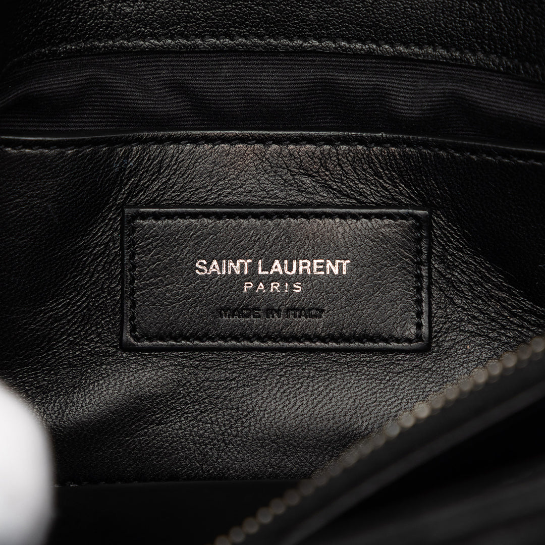 Saint Laurent Chevron College Sac Moyen Cuir de mouton