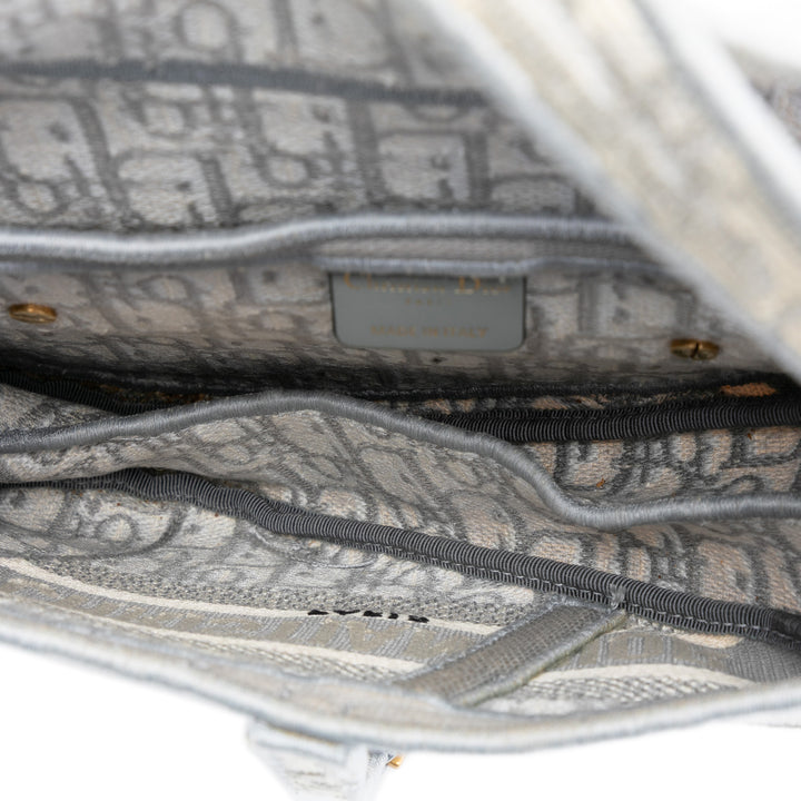 Dior Oblique brodé Toile Saddle Bag