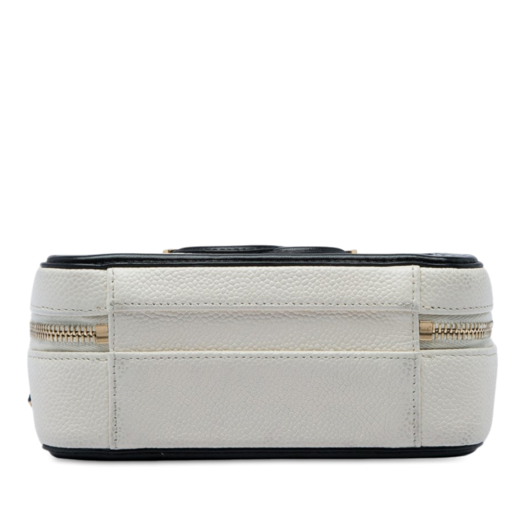 CC Filigree Vanity Petit Cuir caviar Blanc
