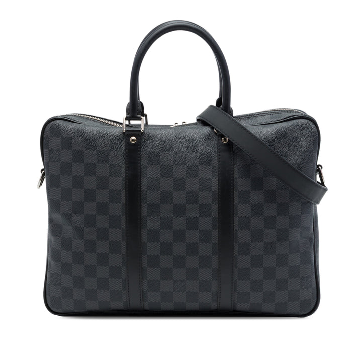 Louis Vuitton Porte Documents Voyage PM Damier Graphite Noir – vue principale – GABY PARIS
