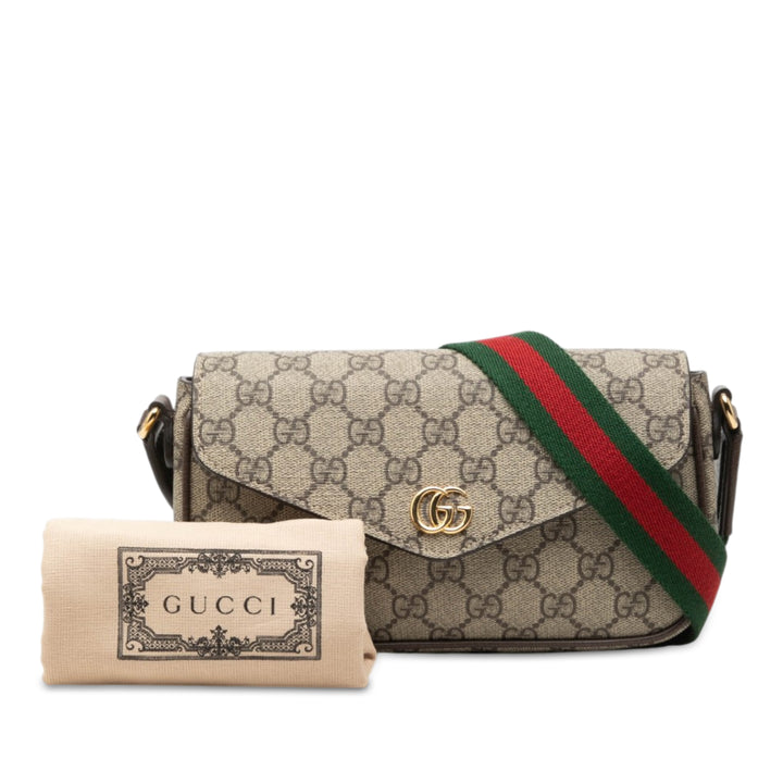 Web Ophidia Pochette Sac GG Supreme Beige