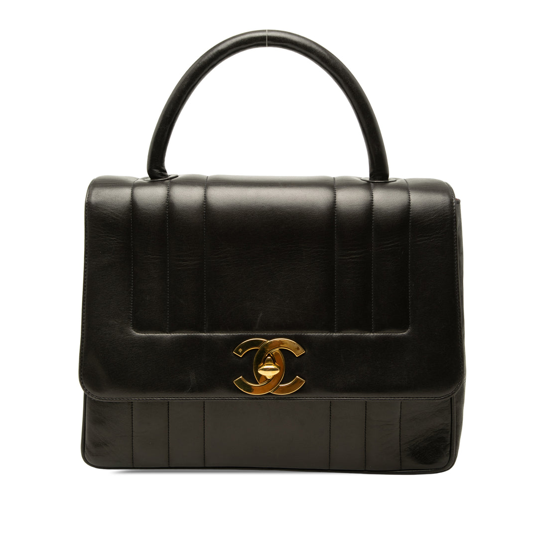 Chanel Mademoiselle Kelly sac à Cuir d'agneau Noir – vue principale – GABY PARIS