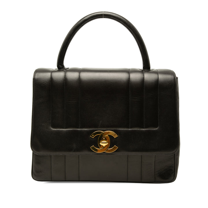 Chanel Mademoiselle Kelly sac à Cuir d'agneau Noir – vue principale – GABY PARIS