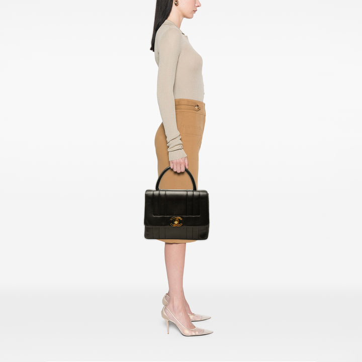 Chanel Mademoiselle Kelly sac à Cuir d'agneau Noir – vue 6 – GABY PARIS