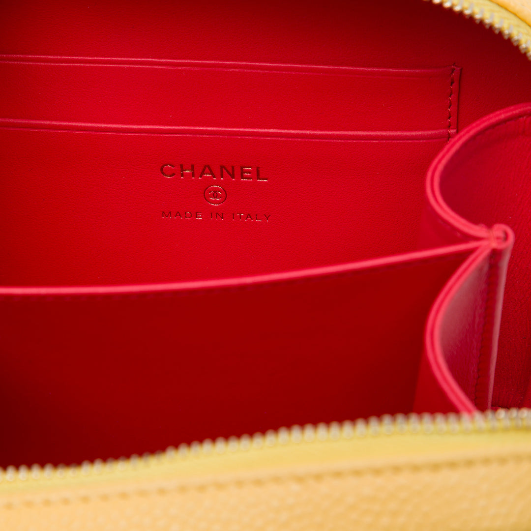 Chanel Vanity Tricolore CC Filigree Mini Cuir caviar Orange – vue 5 – GABY PARIS