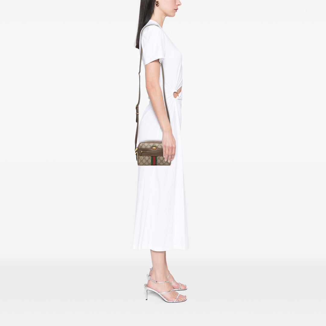 Gucci Mini GG Supreme Web Ophidia Sac porté croisé