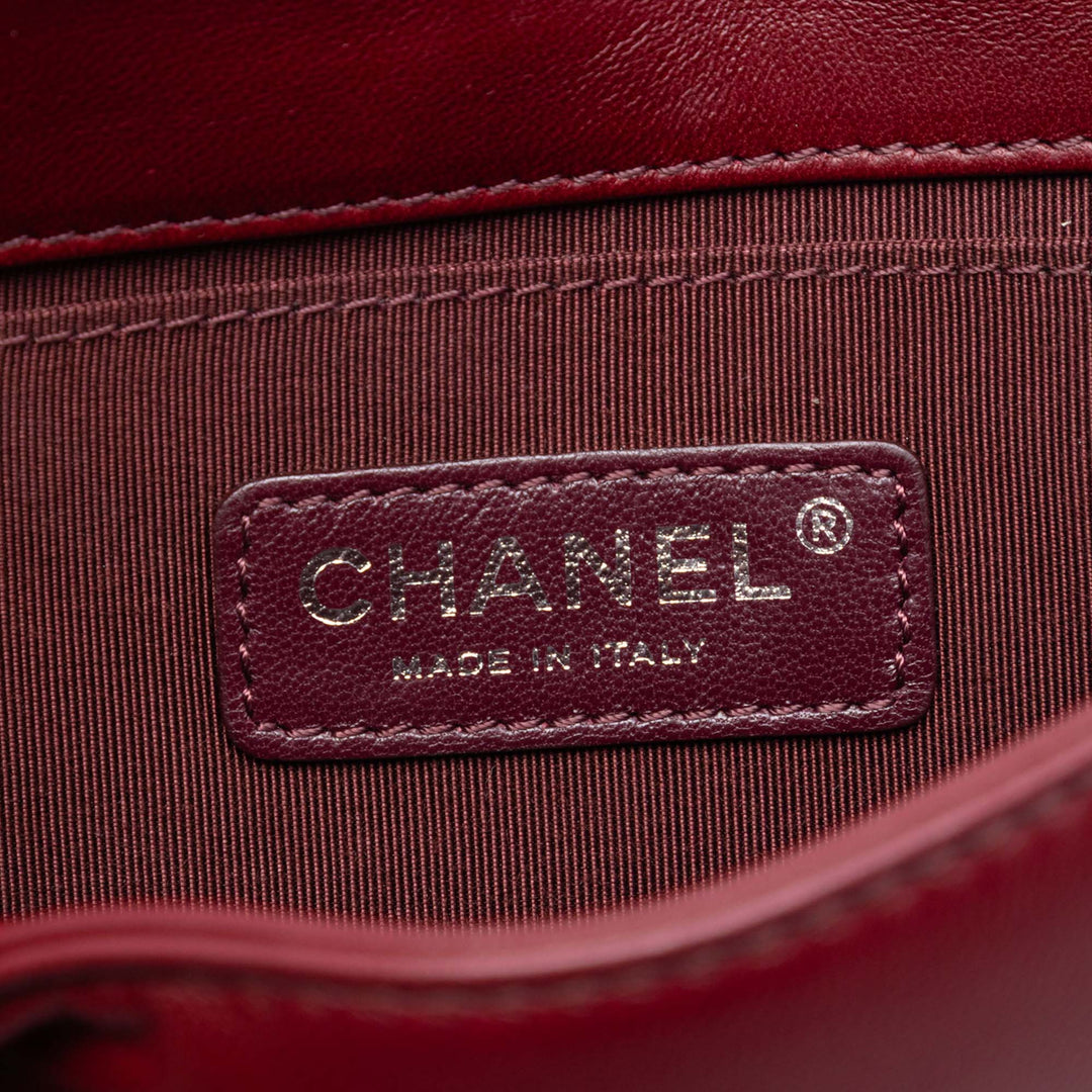 Chanel Cuir d’agneau et Acrylic Boy Brick Horizontal à rabat