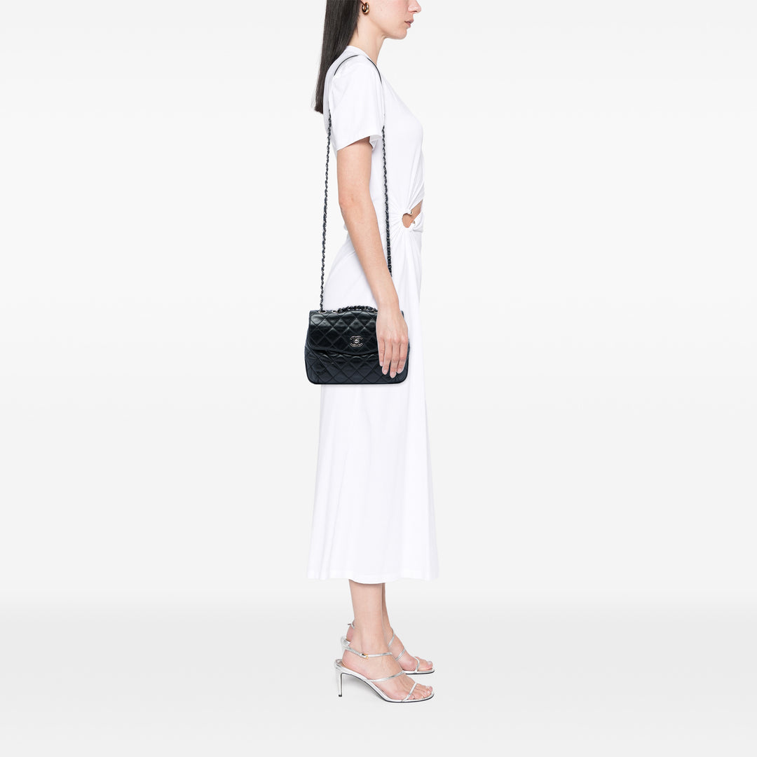 Chanel CC Matelassé Cuir de veau Simple rabat
