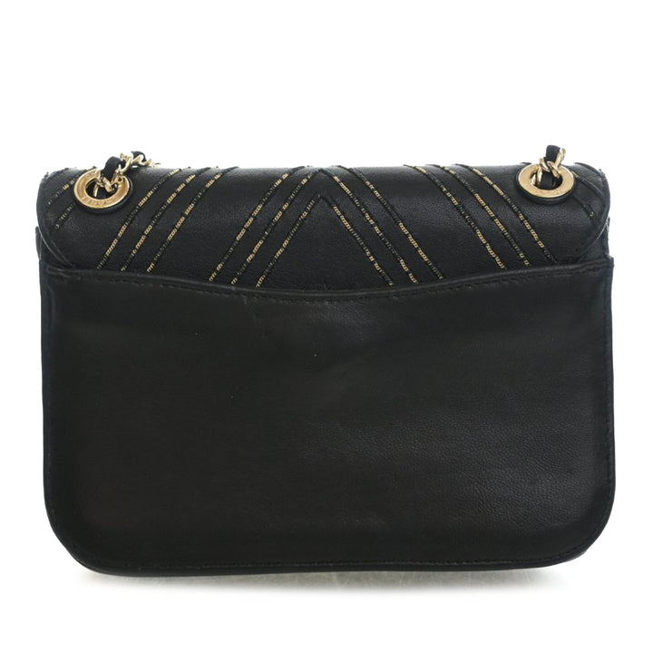 Chanel Small Chevron Sheepskin Subtle à rabat