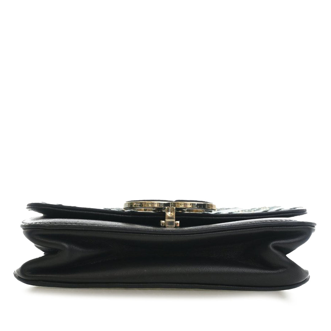 Chanel Small Chevron Sheepskin Subtle à rabat