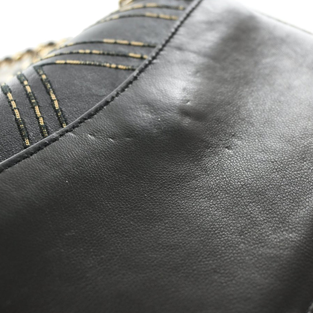 Chanel Small Chevron Sheepskin Subtle à rabat