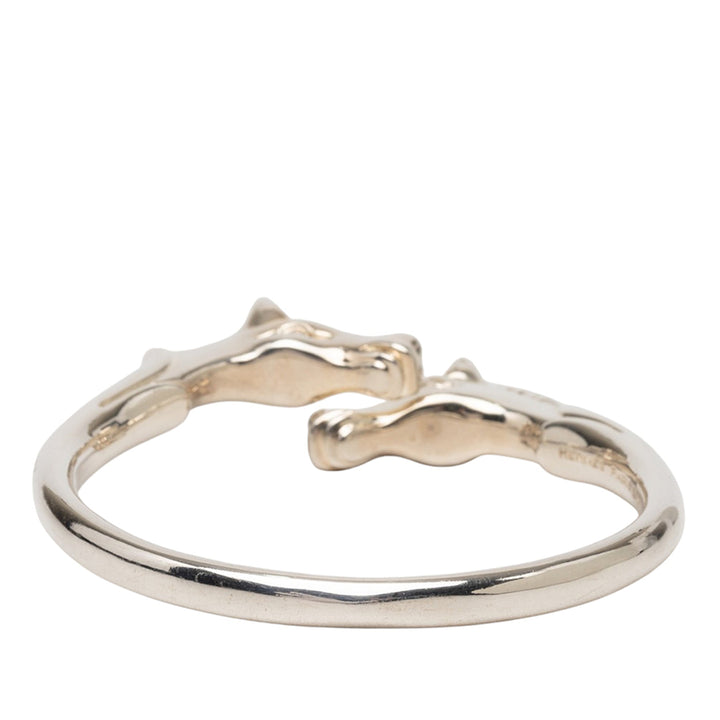 Hermès Palladium plaqué Ravinet d Enfert Double Horse Head Bracelet