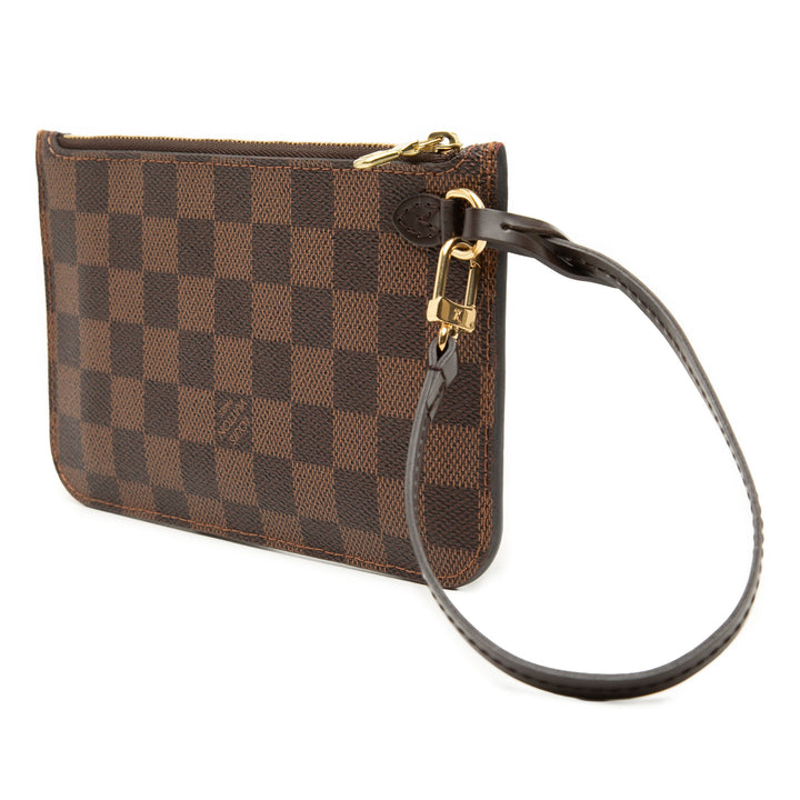 Louis Vuitton Neverfull Pochette MM Damier Ébène Marron – vue 2 – GABY PARIS