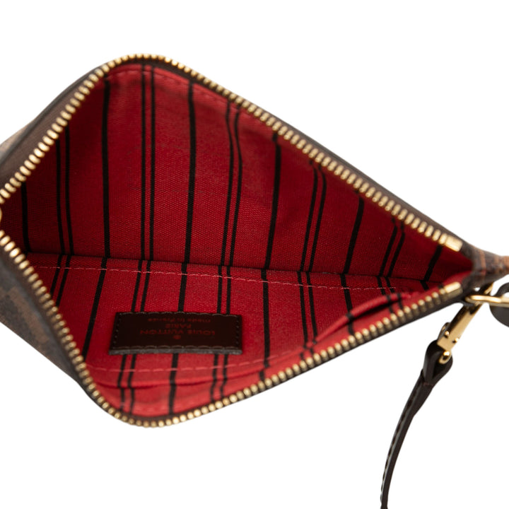 Louis Vuitton Neverfull Pochette MM Damier Ébène Marron – vue 4 – GABY PARIS