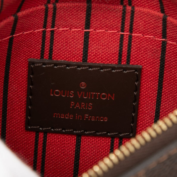 Louis Vuitton Neverfull Pochette MM Damier Ébène Marron – vue 5 – GABY PARIS