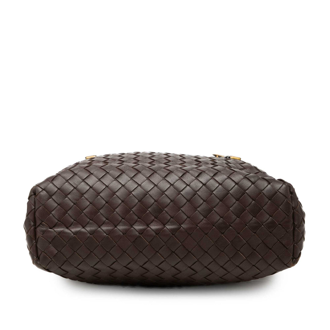 Bottega Veneta Intrecciato Cabas Petit nappa Marron – vue 3 – GABY PARIS