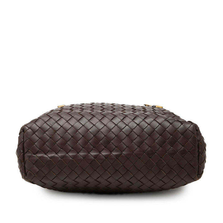 Bottega Veneta Intrecciato Cabas Petit nappa Marron – vue 3 – GABY PARIS