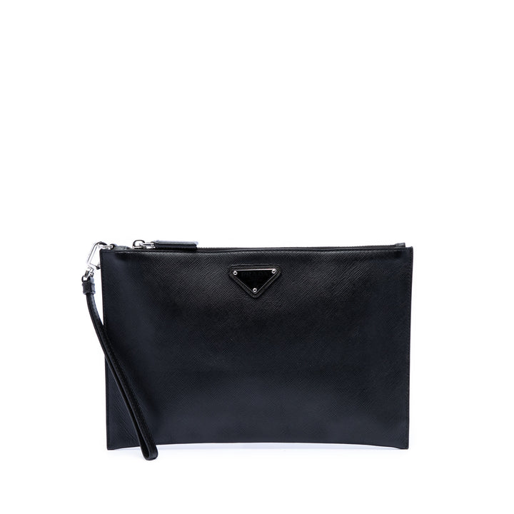 Prada Saffiano Wristlet Pochette
