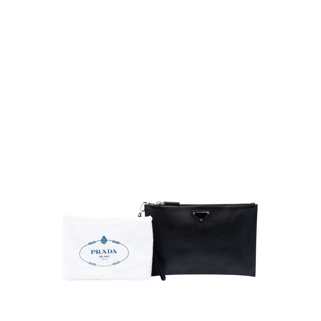 Prada Saffiano Wristlet Pochette